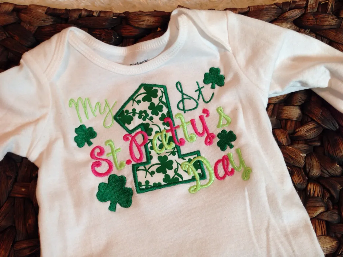 1st St. Patrick's Day shirt or bodysuit  -- My 1st St. Patty's Day shirt St. Patricks Shirt