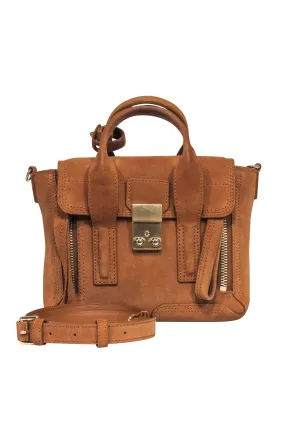 3.1 Phillip Lim - Tan Brown Suede "Pashil" Crossbody Bag