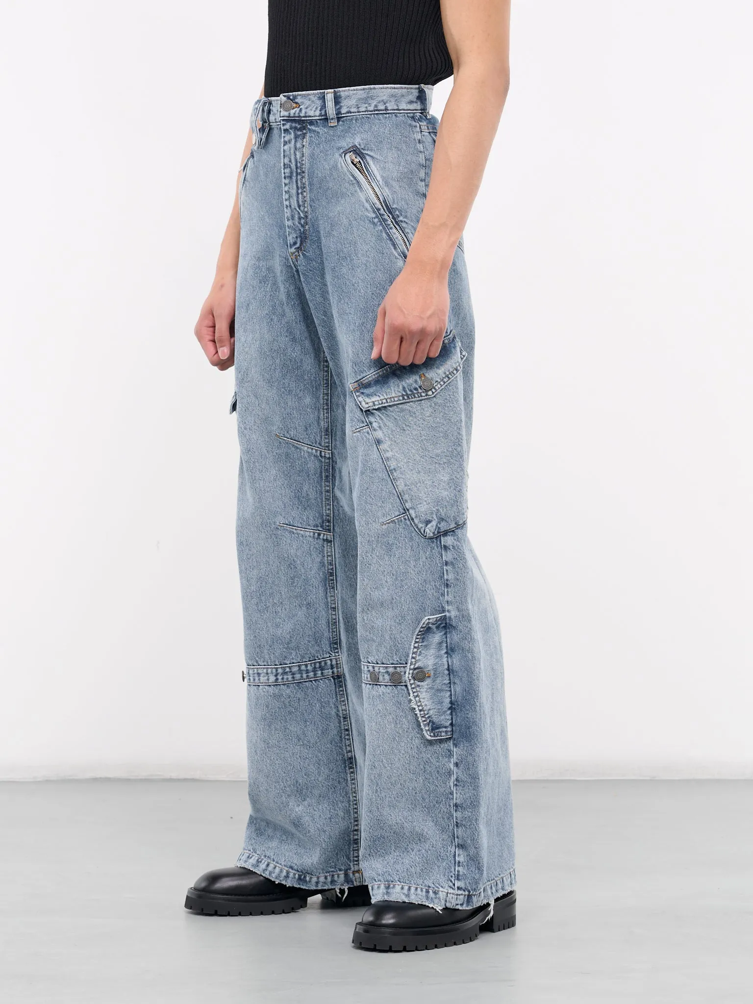 Acid Washed Jeans (DN-001-A-BLUE-ACID-WASHED)