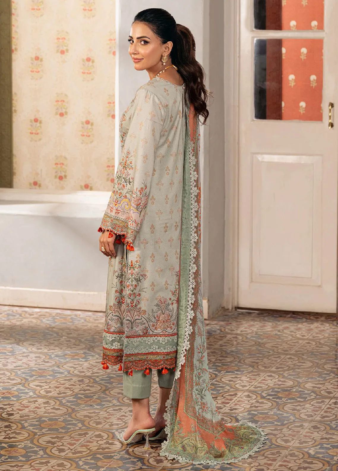 Aira By Asim Jofa Embroidered Jacquard Unstitched 3 Piece Suit - AJ24AP AJAR-02