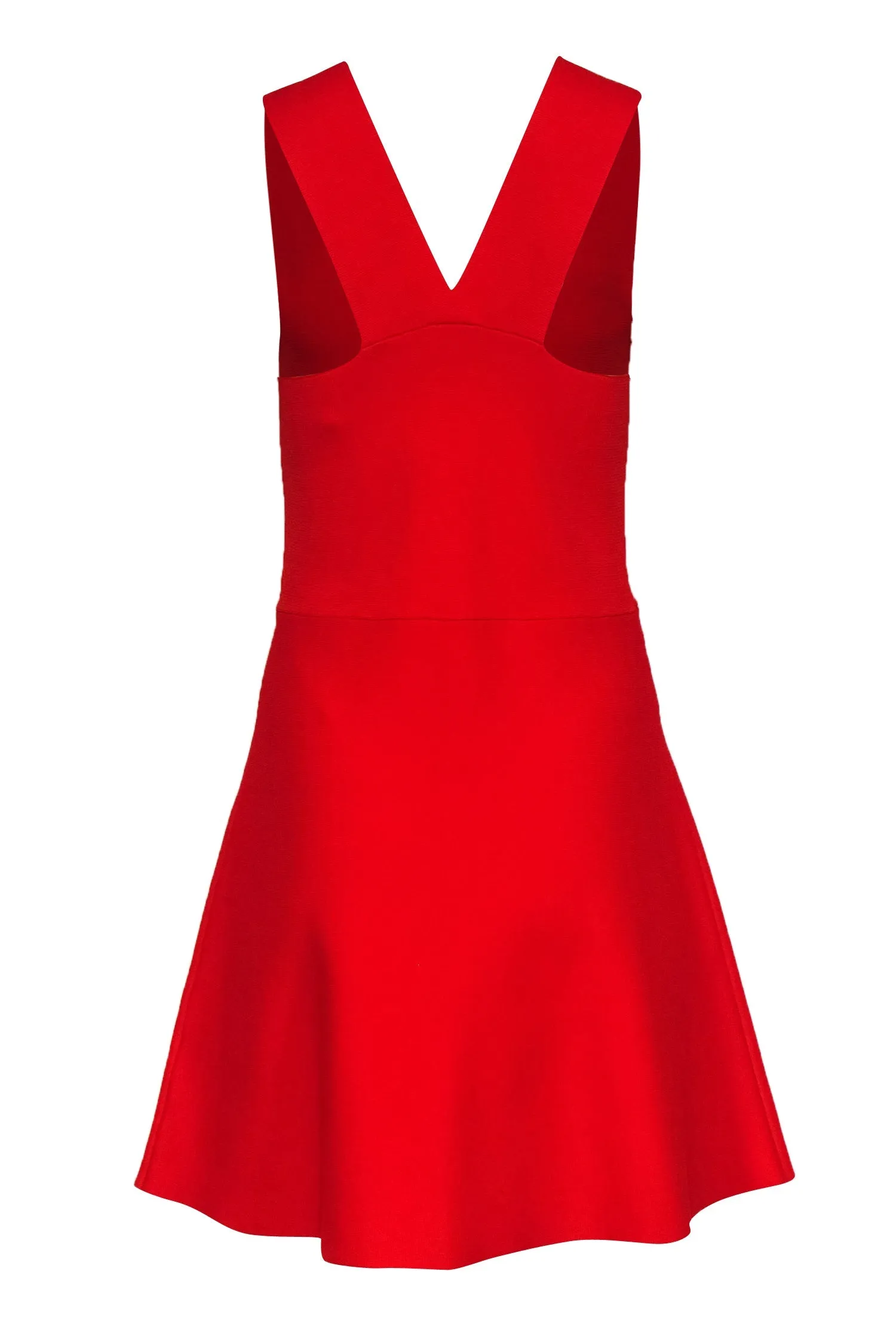 A.L.C. - Tomato Red Sleeveless Bandage Fit & Flare Dress Sz L