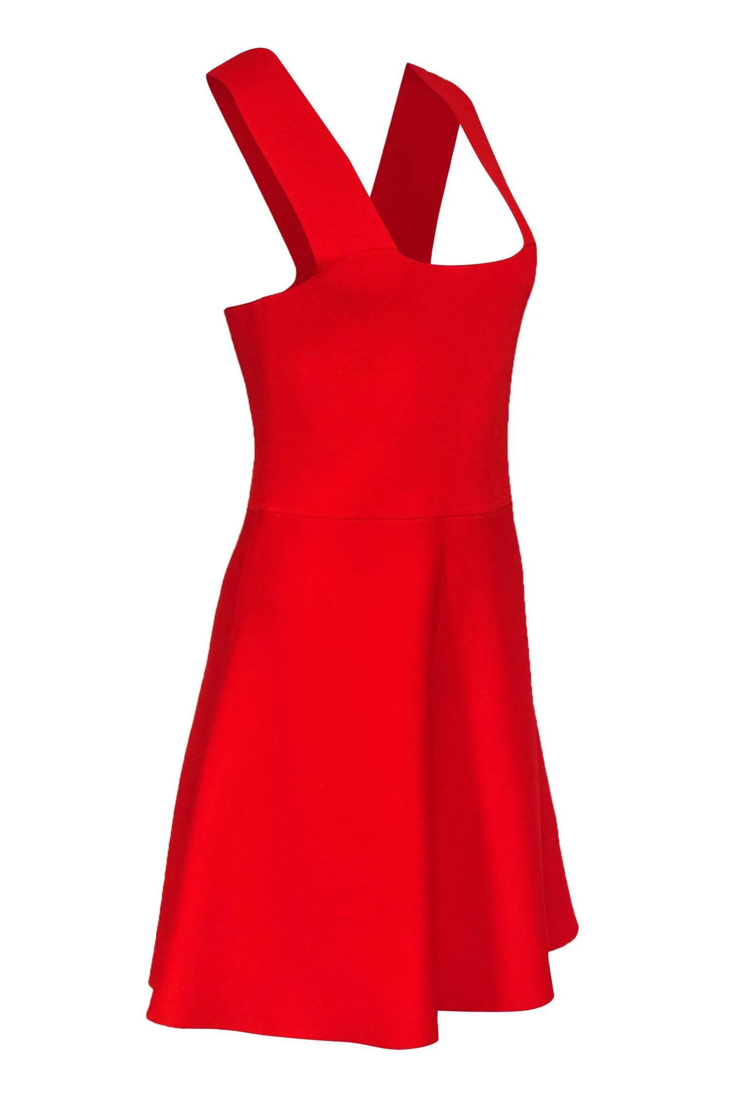 A.L.C. - Tomato Red Sleeveless Bandage Fit & Flare Dress Sz L