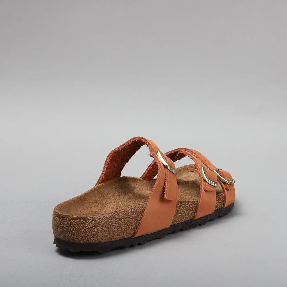 BIRKENSTOCK FRANCA 1021490 SFB PECAN NUBUCK LEATHER