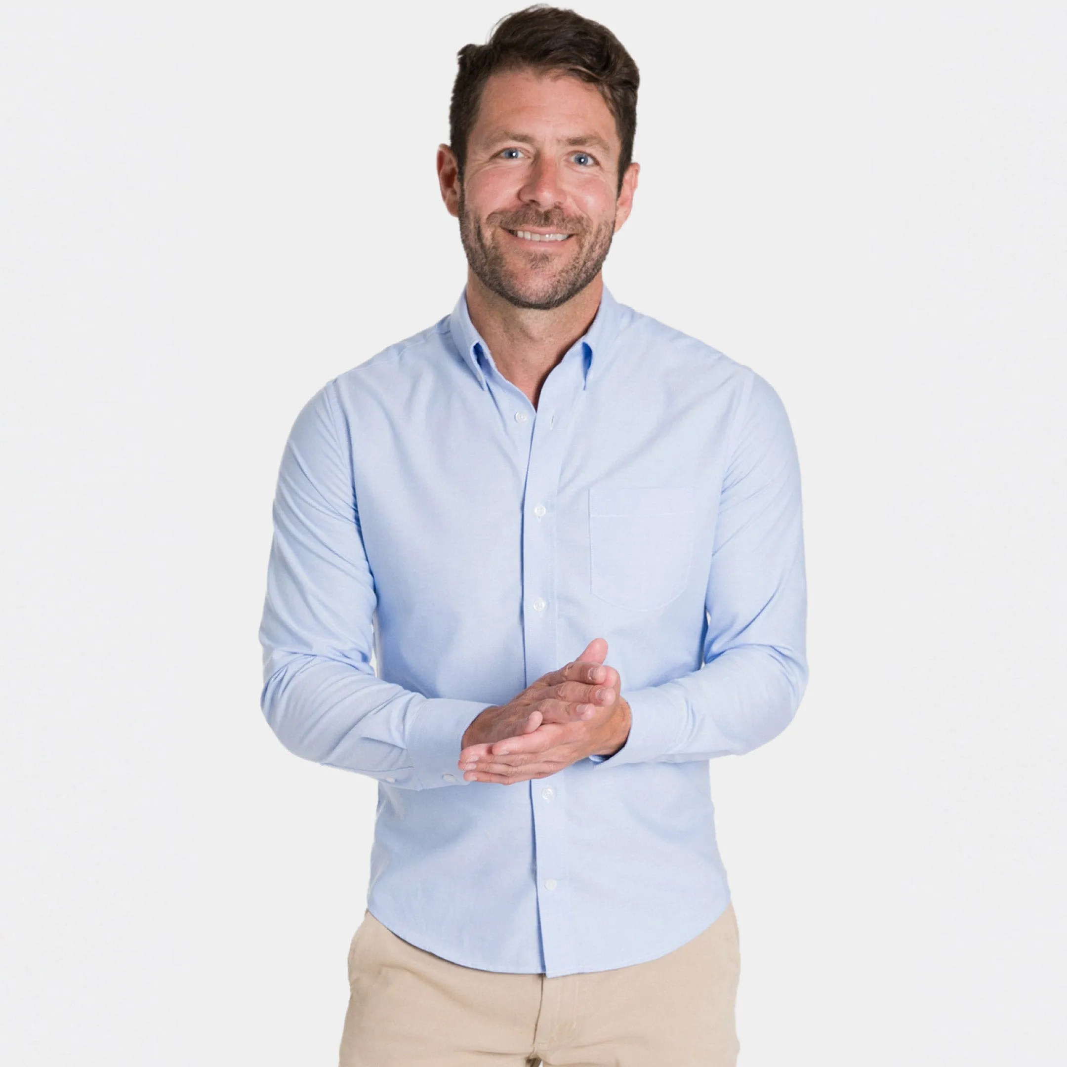 Blue Oxford Wrinkle Free Shirt