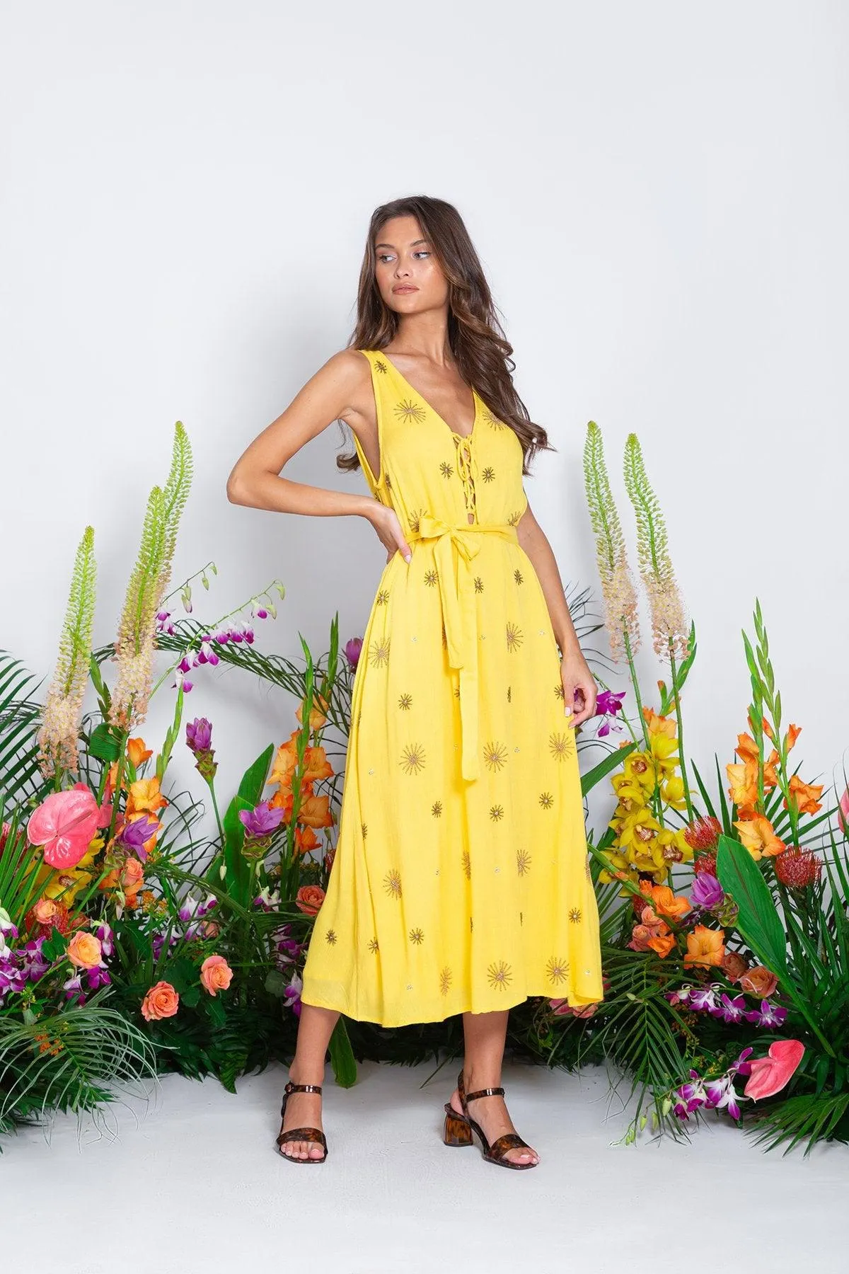 Bonheur Maxi Dress in Golden Sun