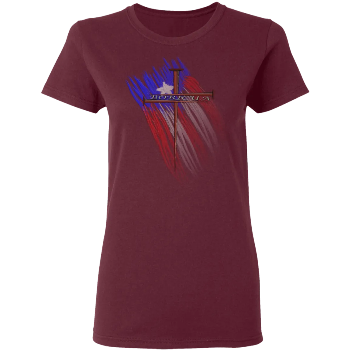 BORICUA CROSS Ladies' 5.3 oz. T-Shirt