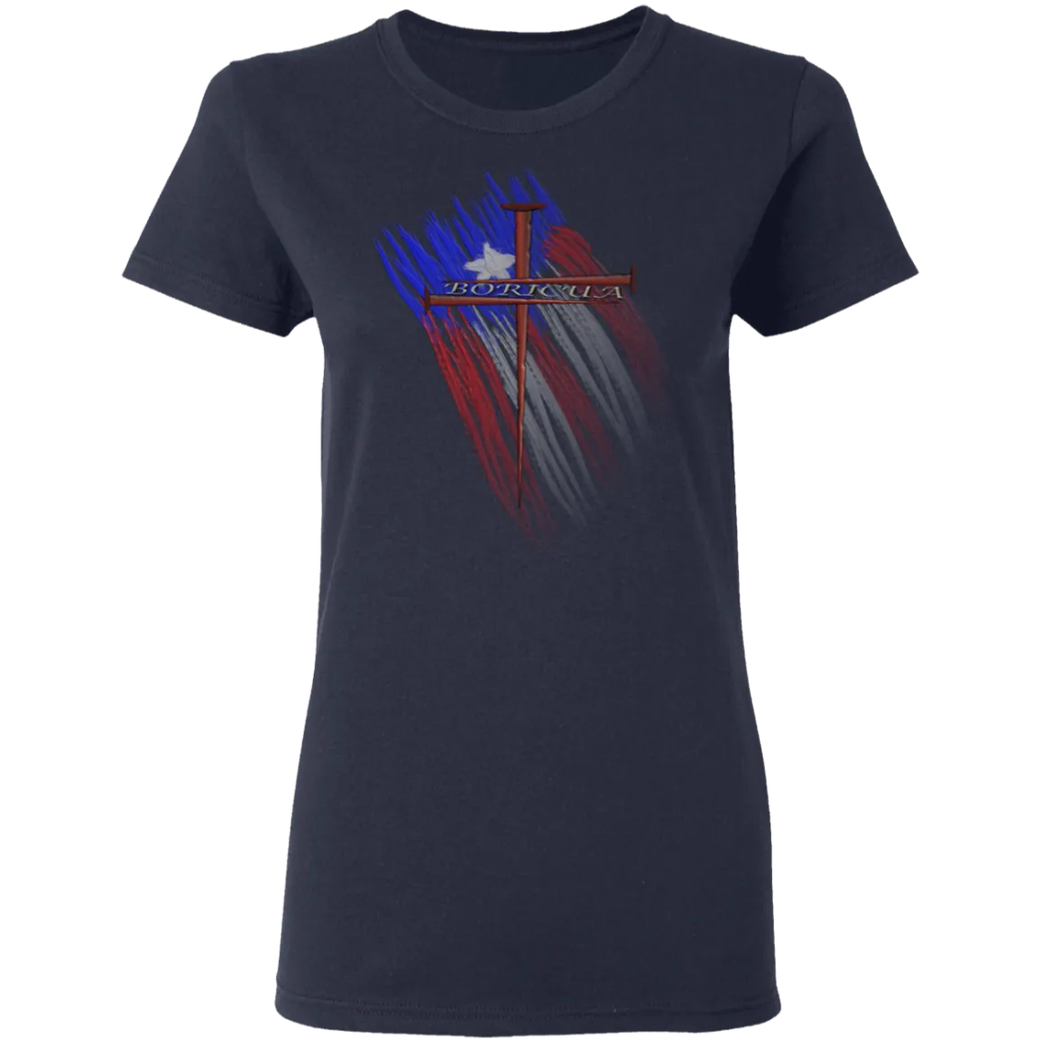 BORICUA CROSS Ladies' 5.3 oz. T-Shirt