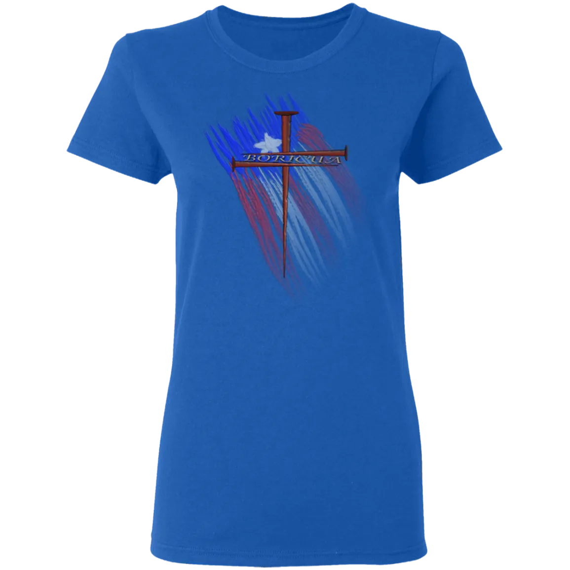 BORICUA CROSS Ladies' 5.3 oz. T-Shirt