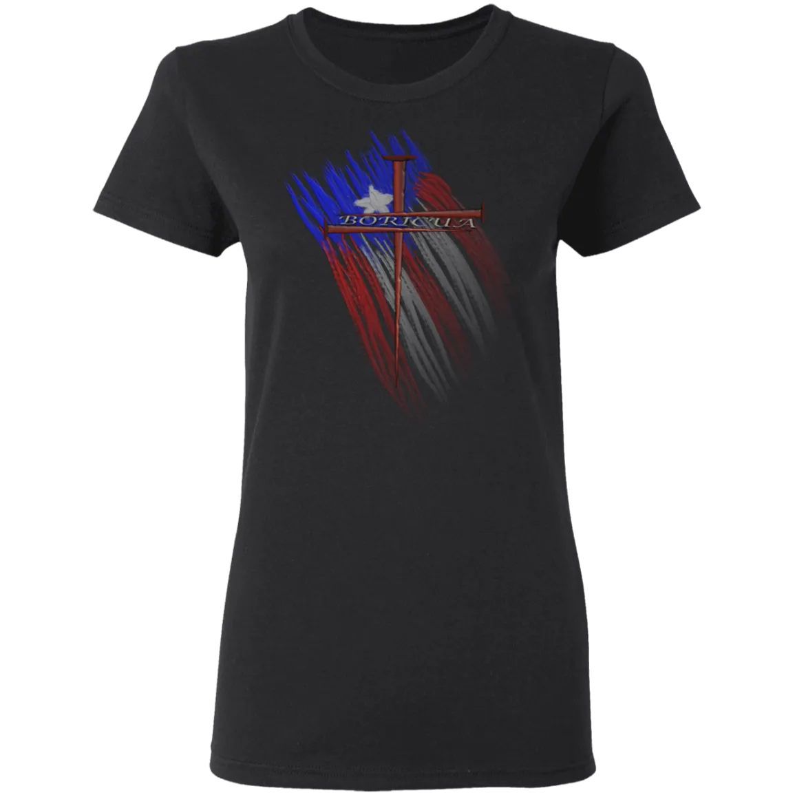 BORICUA CROSS Ladies' 5.3 oz. T-Shirt