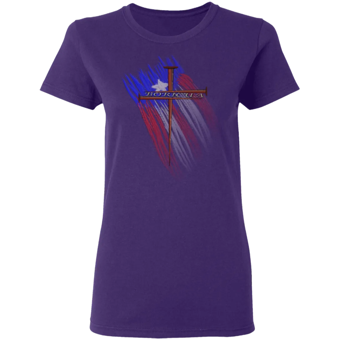 BORICUA CROSS Ladies' 5.3 oz. T-Shirt