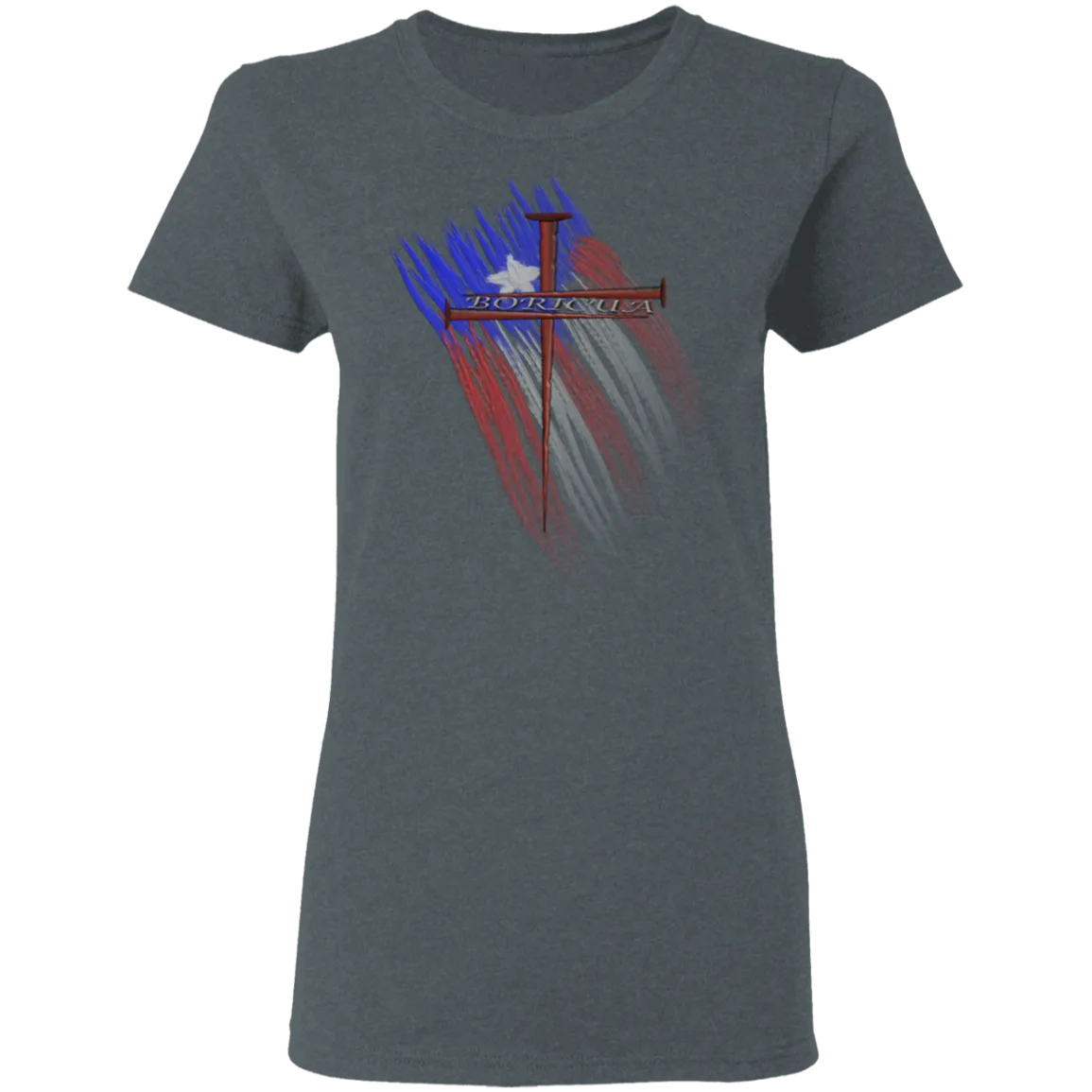 BORICUA CROSS Ladies' 5.3 oz. T-Shirt