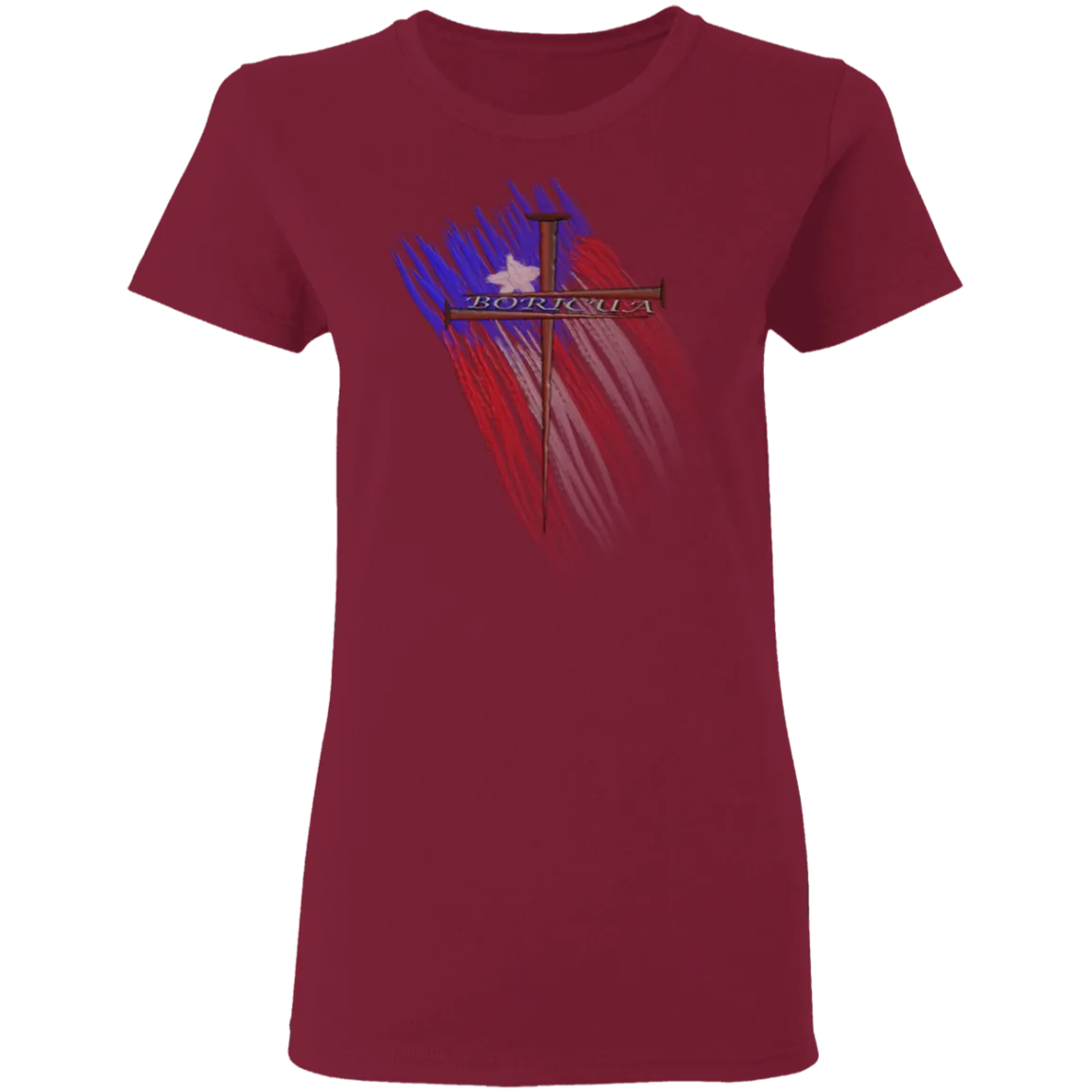 BORICUA CROSS Ladies' 5.3 oz. T-Shirt