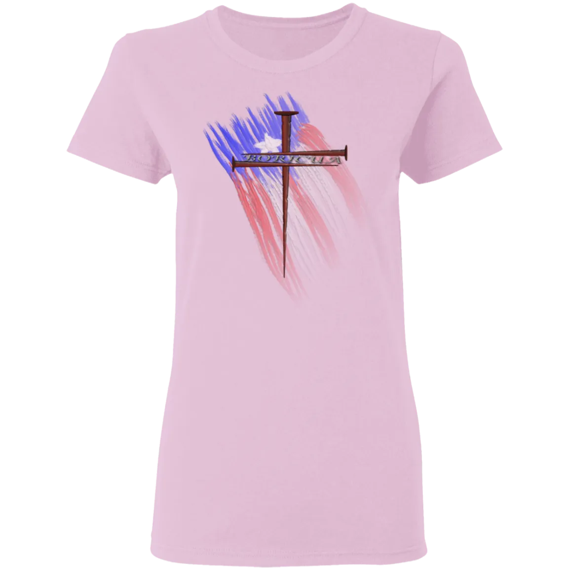 BORICUA CROSS Ladies' 5.3 oz. T-Shirt