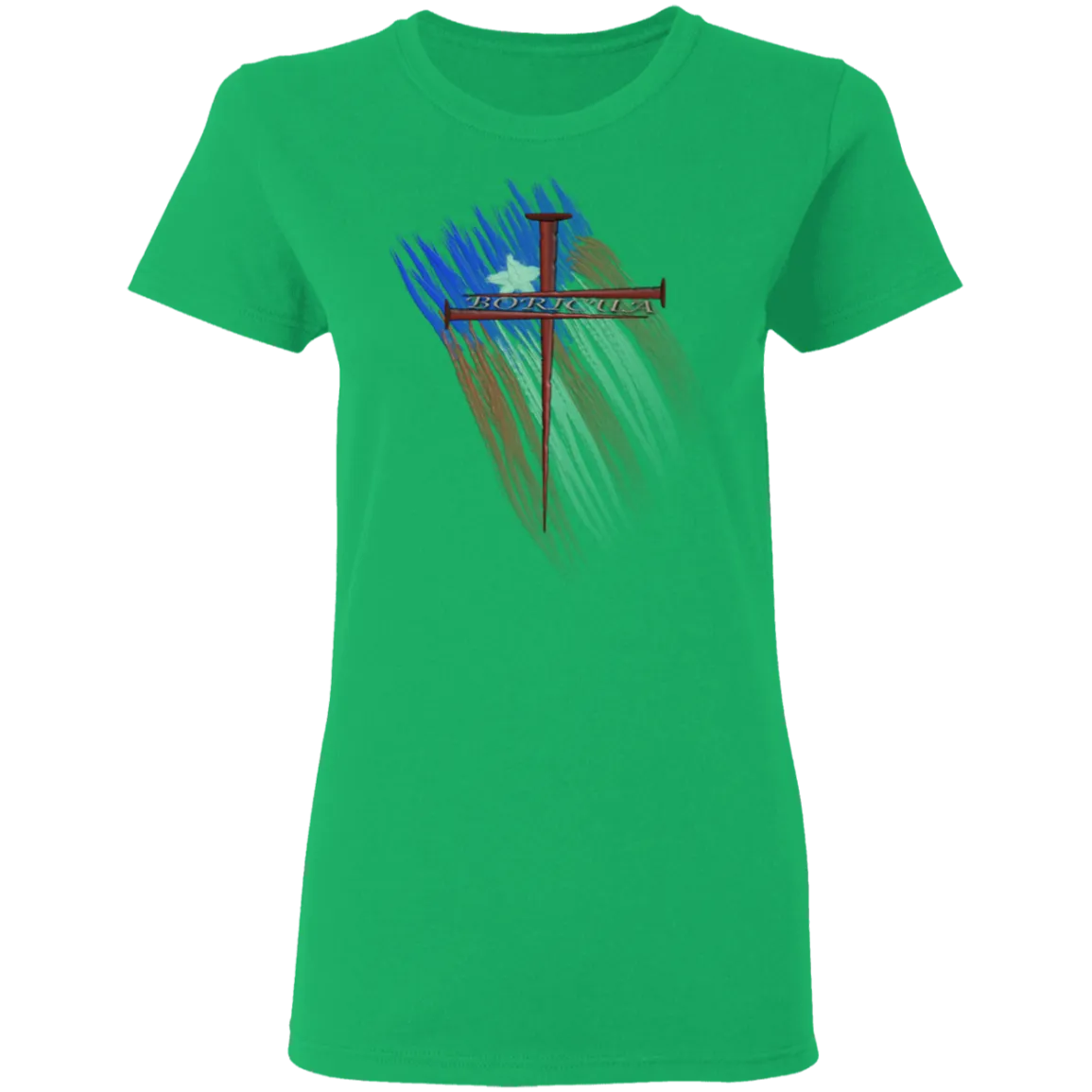 BORICUA CROSS Ladies' 5.3 oz. T-Shirt