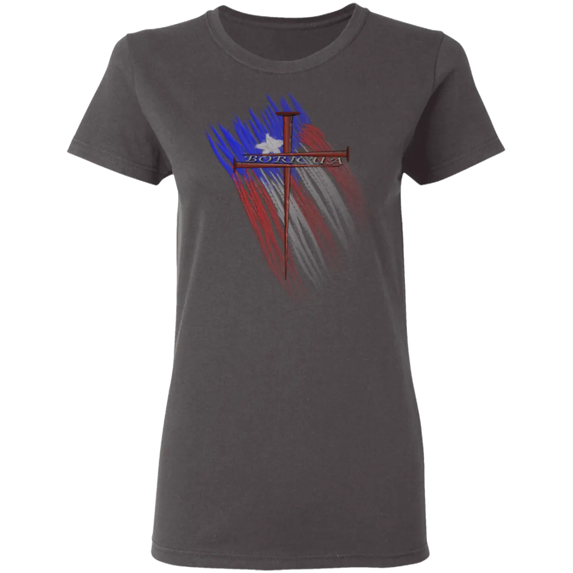 BORICUA CROSS Ladies' 5.3 oz. T-Shirt