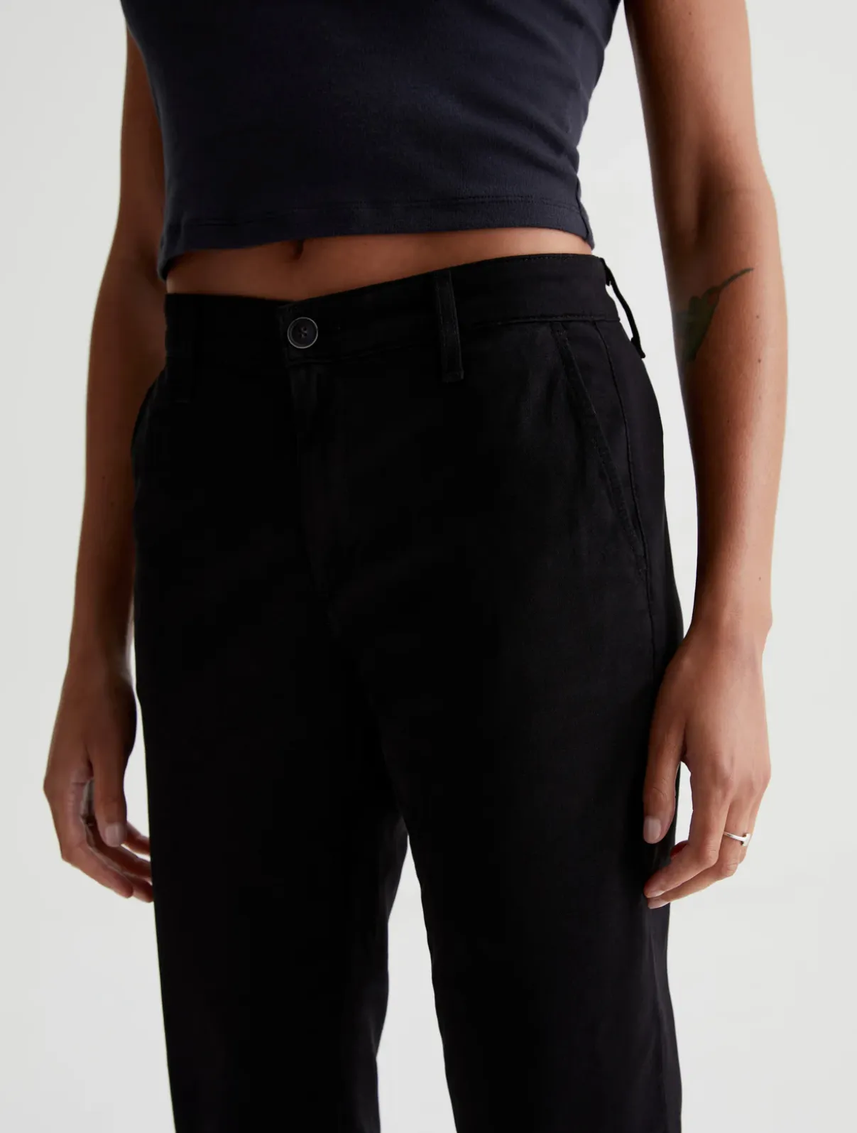 CADEN TAILORED TROUSER IN SUPER BLACK