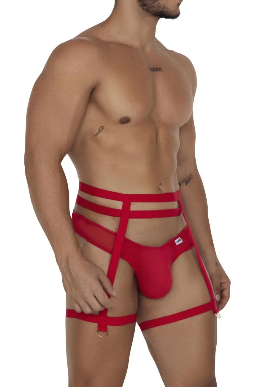 CandyMan Garter Thongs Two Piece Set