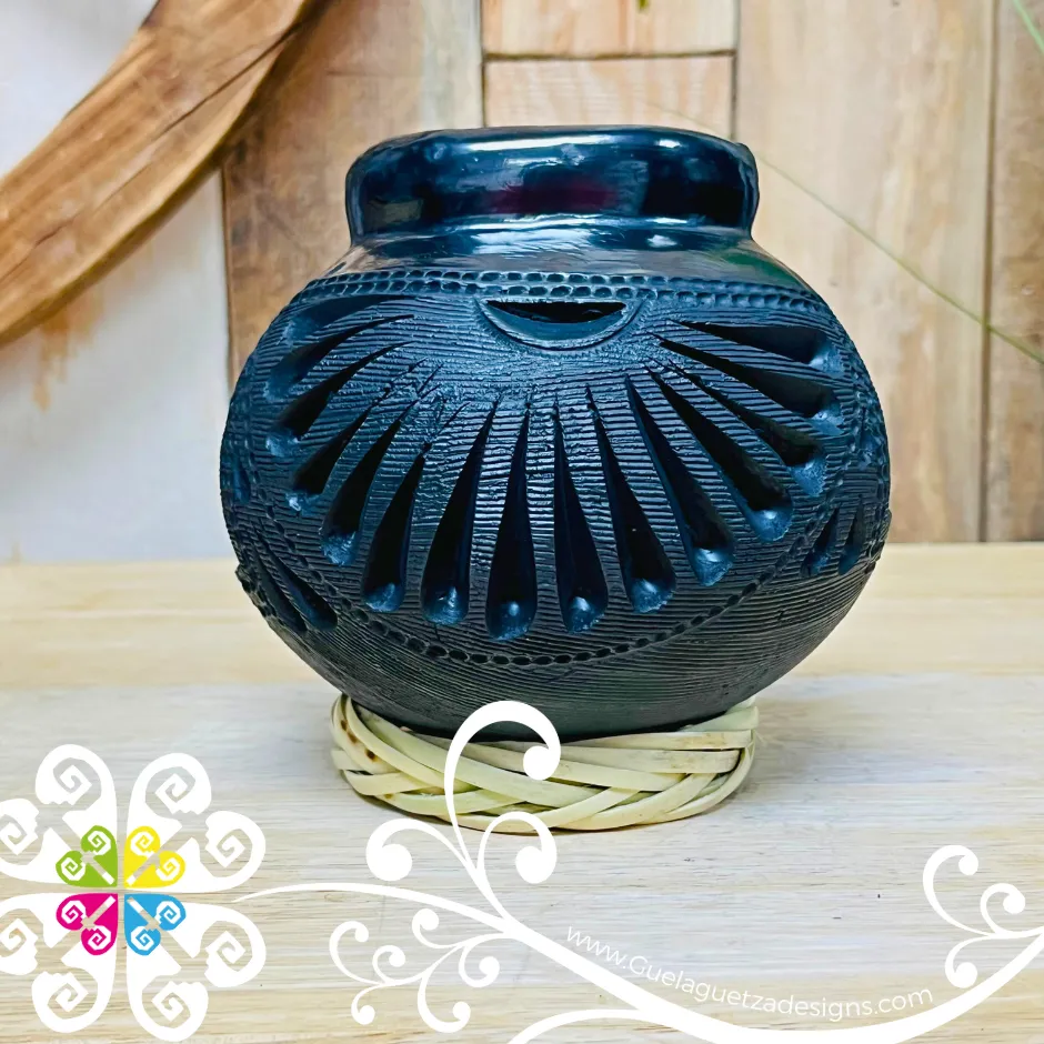 Cantarito Napkin Holder Black Clay - Barro Negro Oaxaca