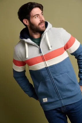 Colour Block Zip Thru Hoodie