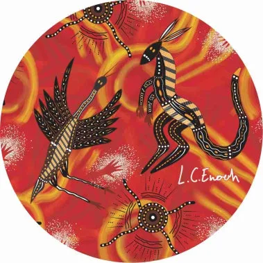 Cork Round Coaster Set with Aboriginal Designs