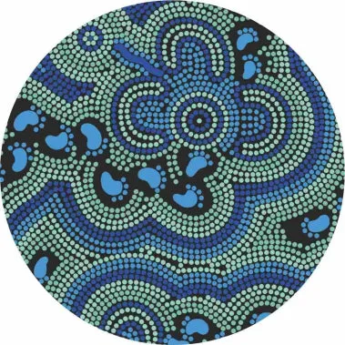 Cork Round Coaster Set with Aboriginal Designs