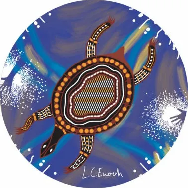 Cork Round Coaster Set with Aboriginal Designs