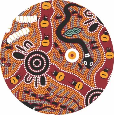 Cork Round Coaster Set with Aboriginal Designs