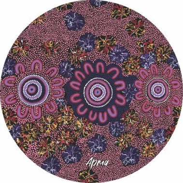 Cork Round Coaster Set with Aboriginal Designs