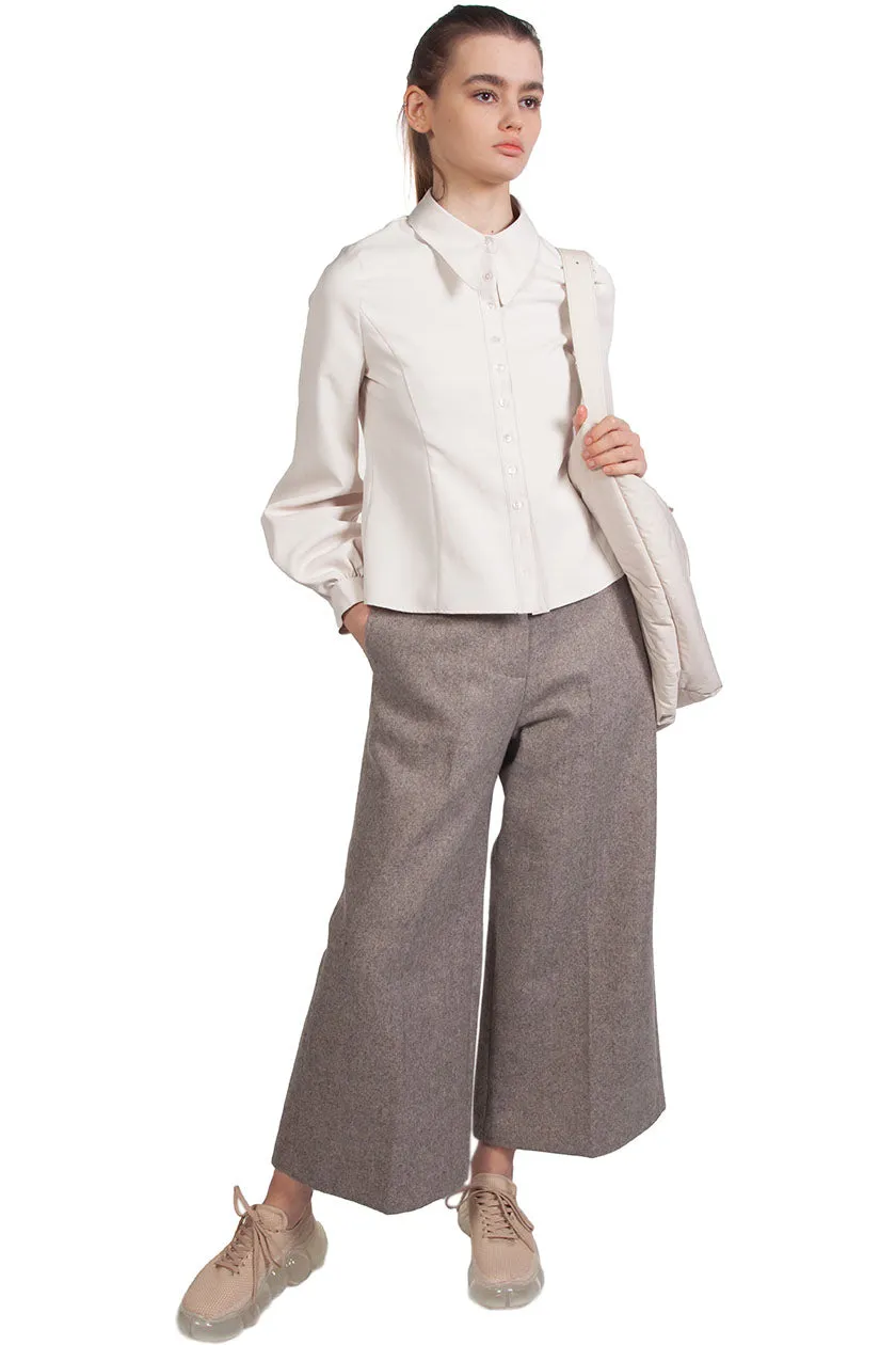 Crop Structured Pants