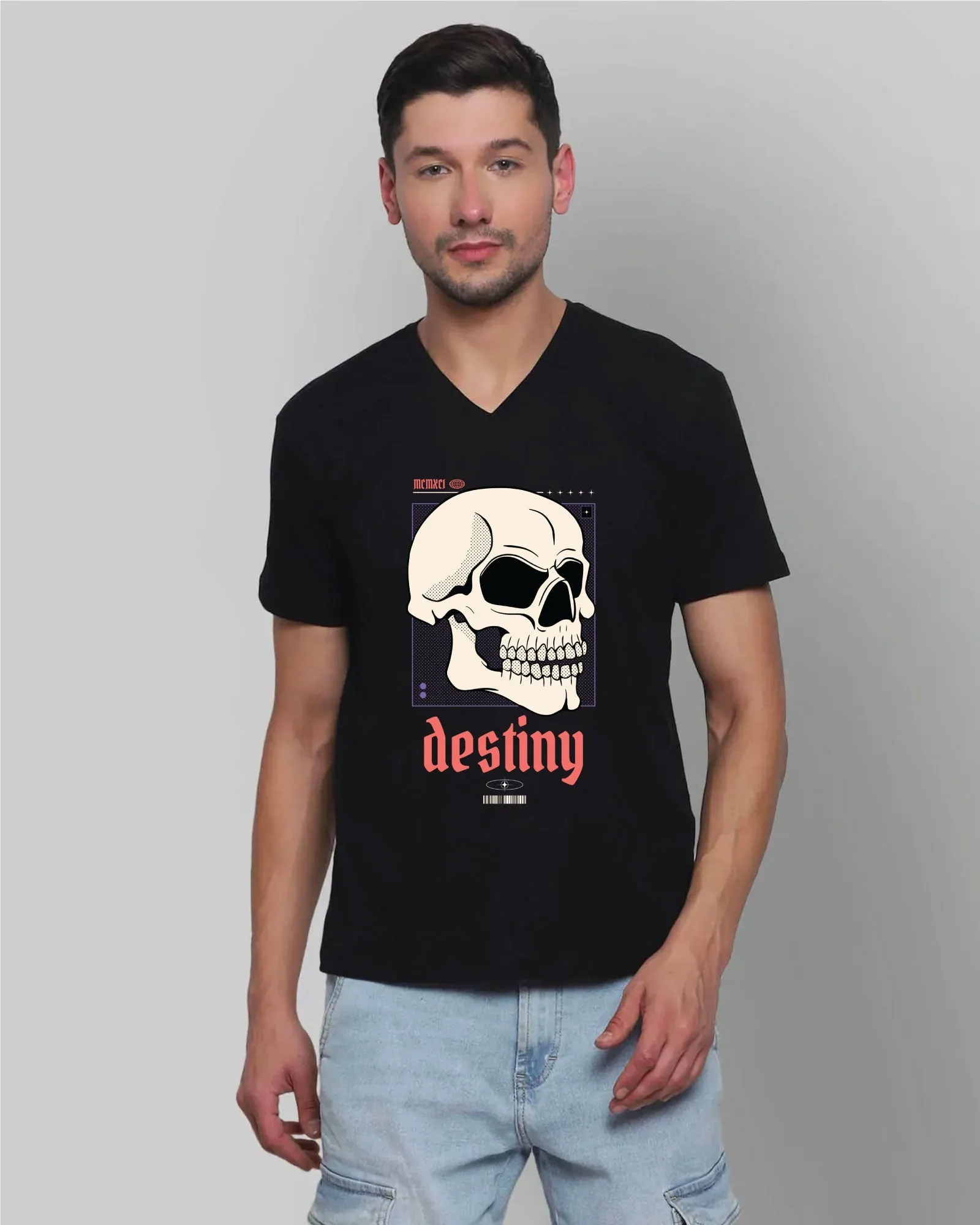 Destiny V Neck: Black