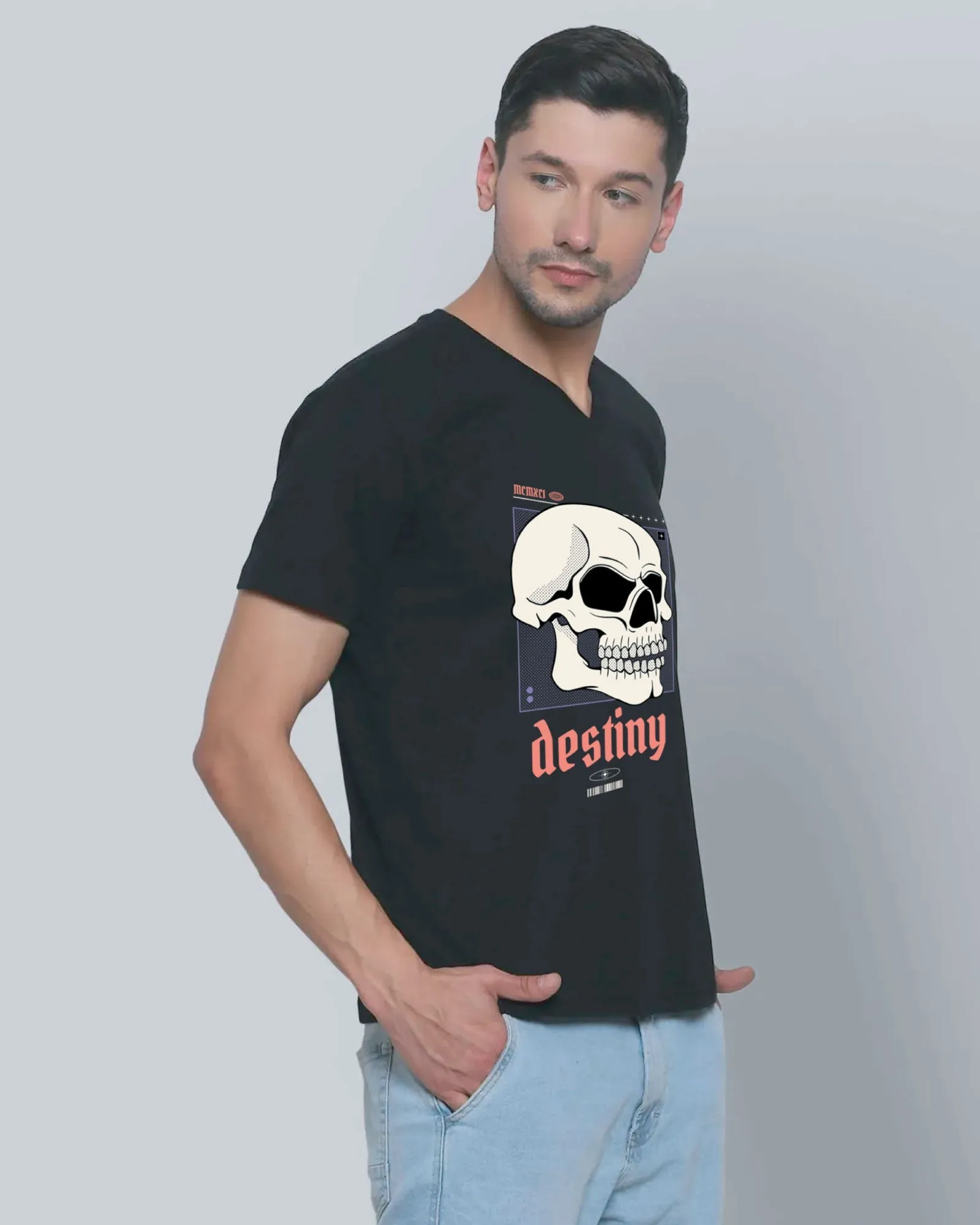 Destiny V Neck: Black