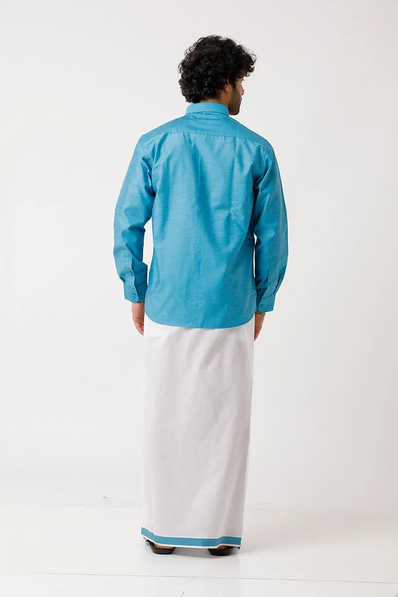 Divine - Ramar Green Matching Shirt and Dhoti Set For Men | Uathayam