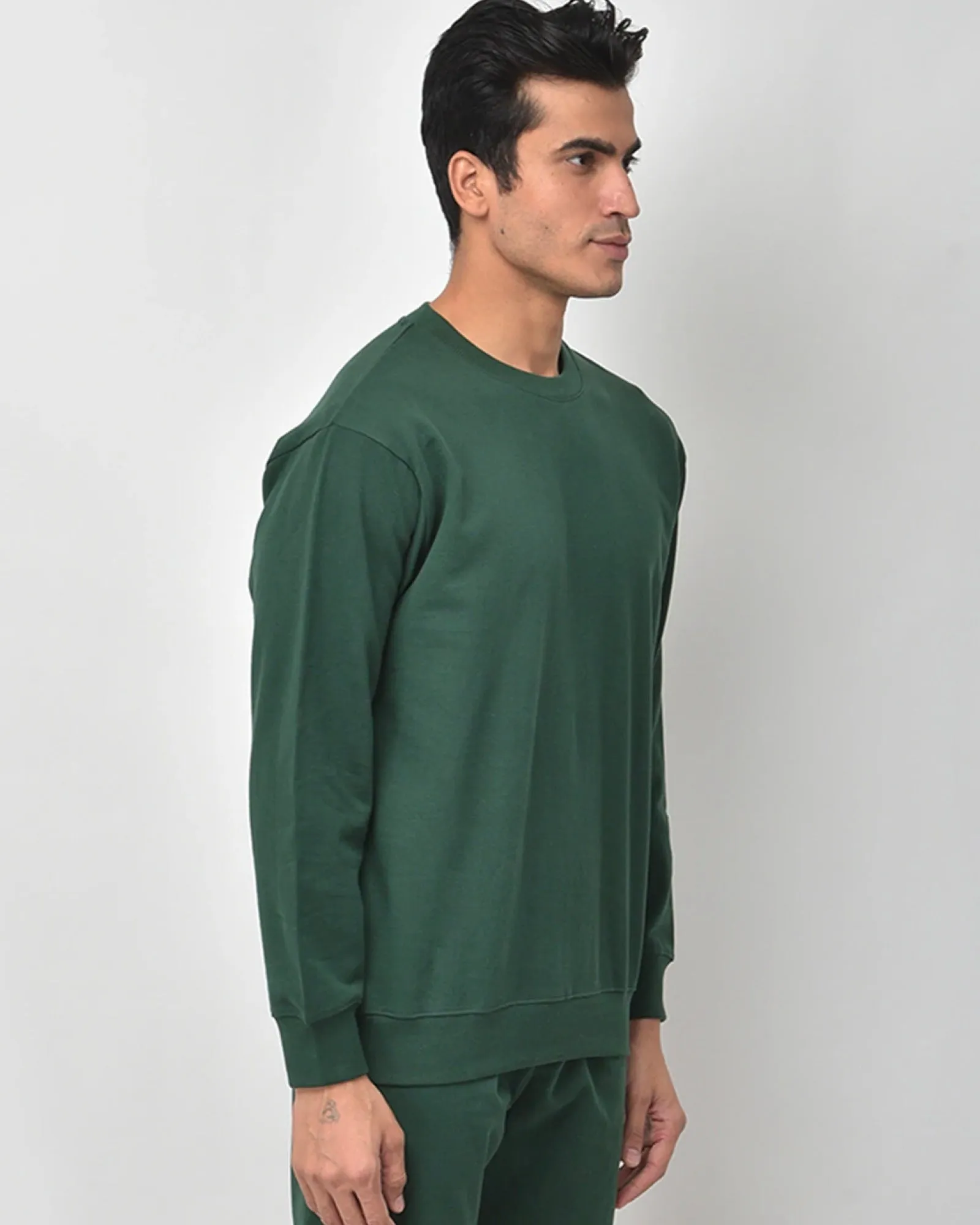 Drop Shoulder Sweatshirt: Emerald Green kg