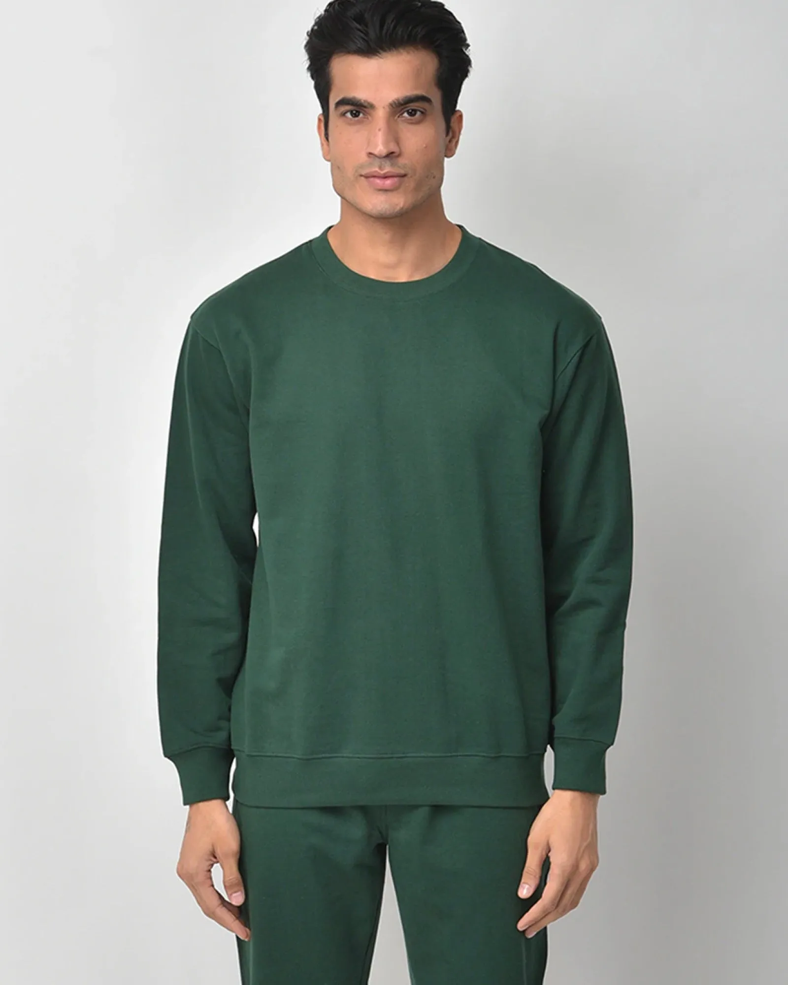 Drop Shoulder Sweatshirt: Emerald Green kg