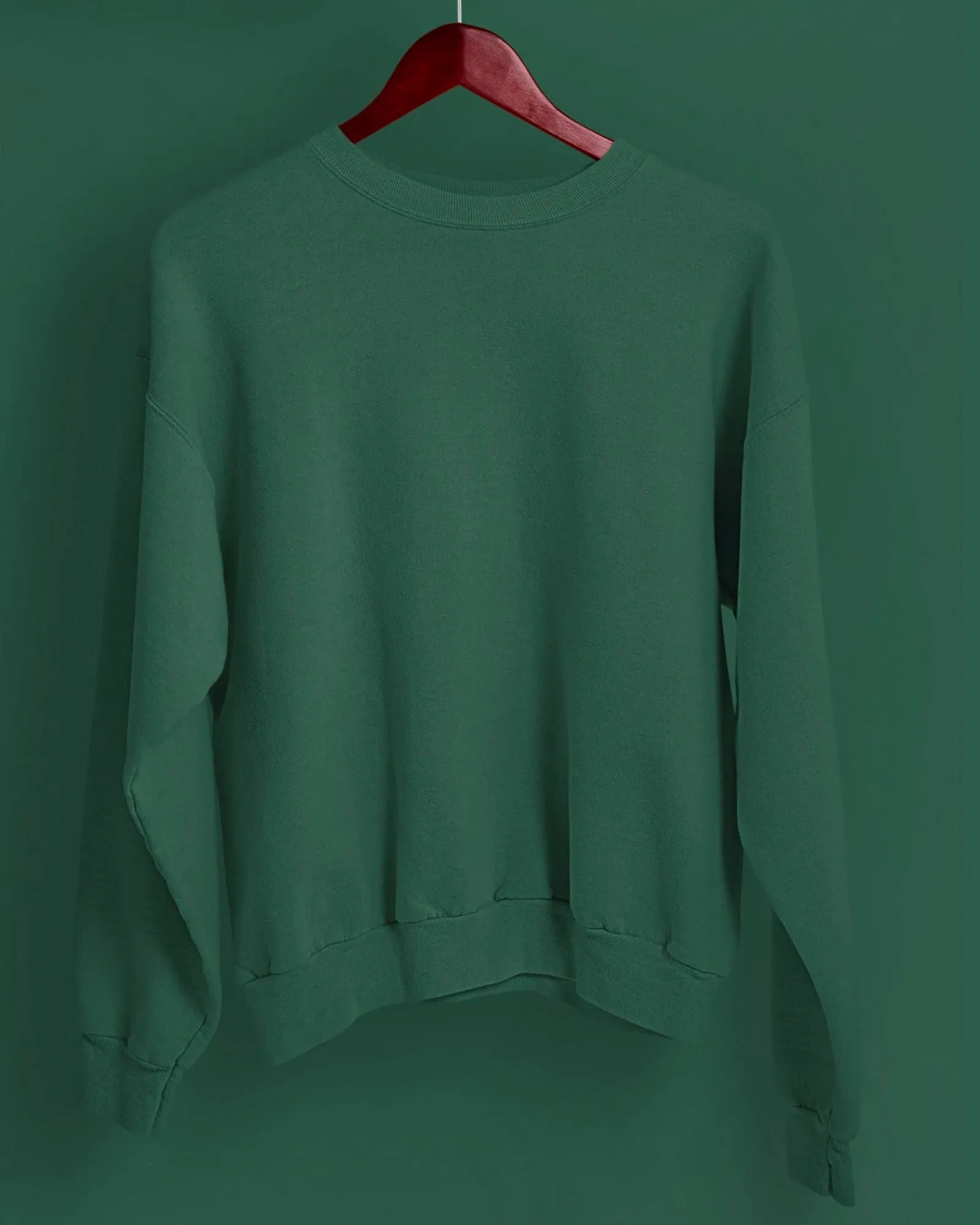 Drop Shoulder Sweatshirt: Emerald Green kg