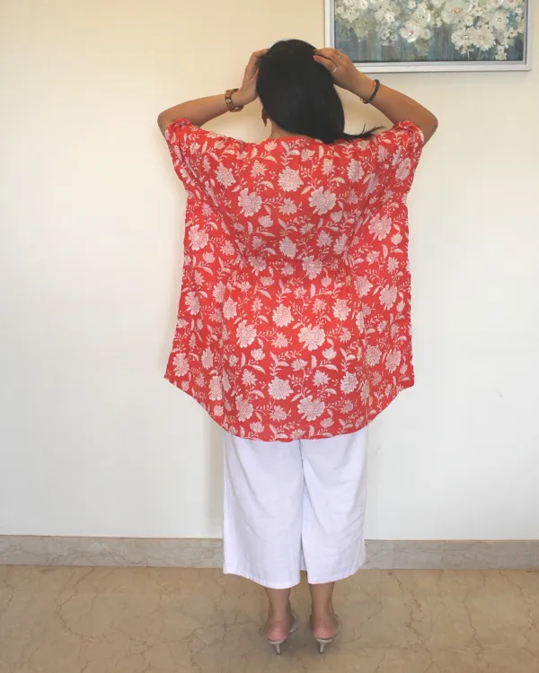 Floral Red Kaftan