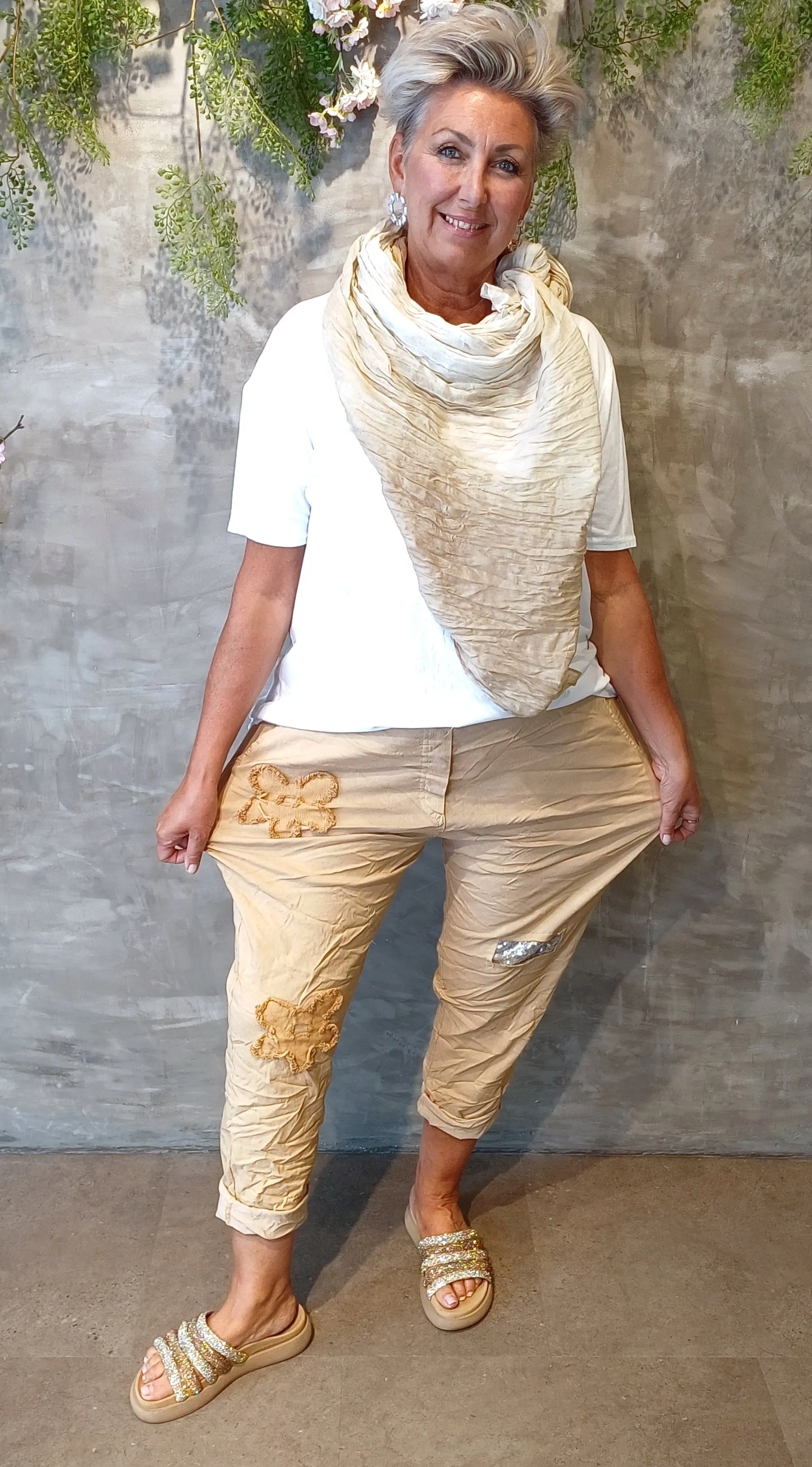 Flower Nicky Pant Light Camel