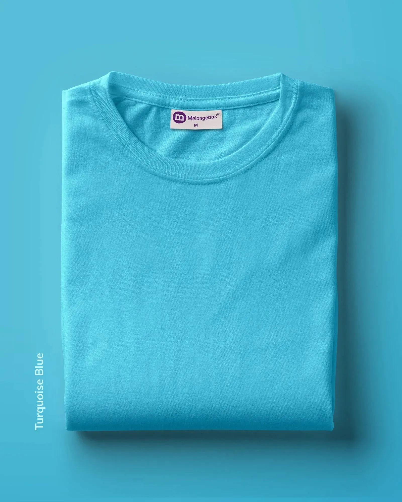 Full Sleeves Crew Neck: Turquoise Blue