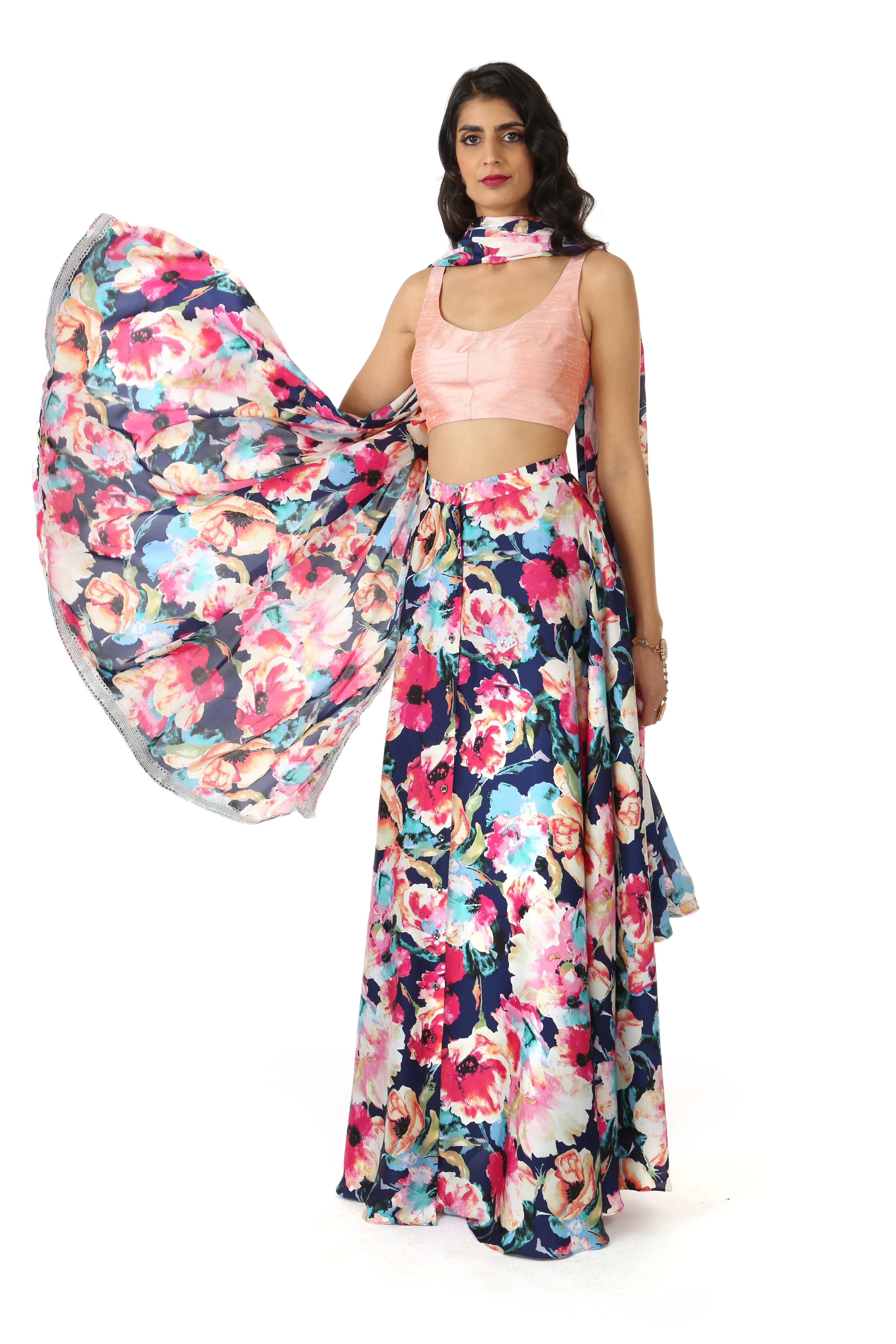 GINA Multi Floral Dupatta