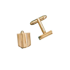 gold layered dome cufflinks