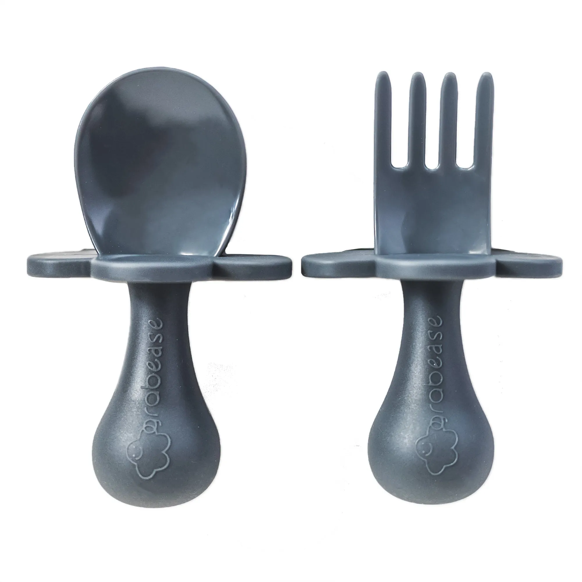 Grabease Stage 2 Self feeding Fork and Spoon Set - Grey