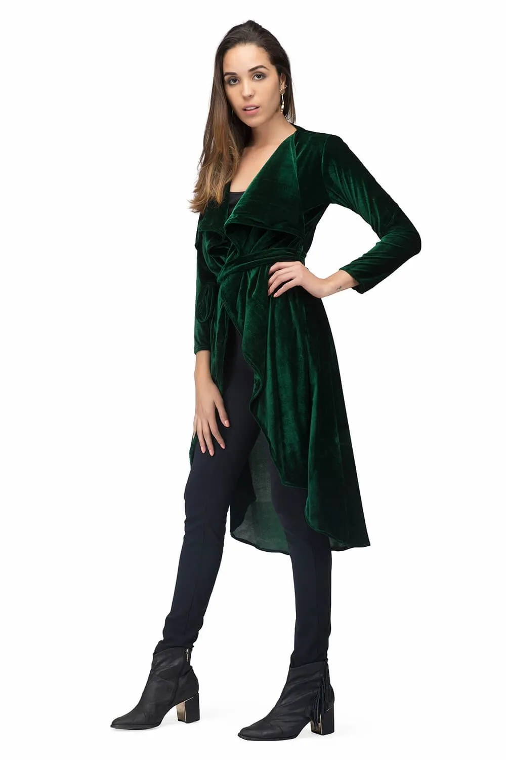 Green Cascade Velvet Jacket