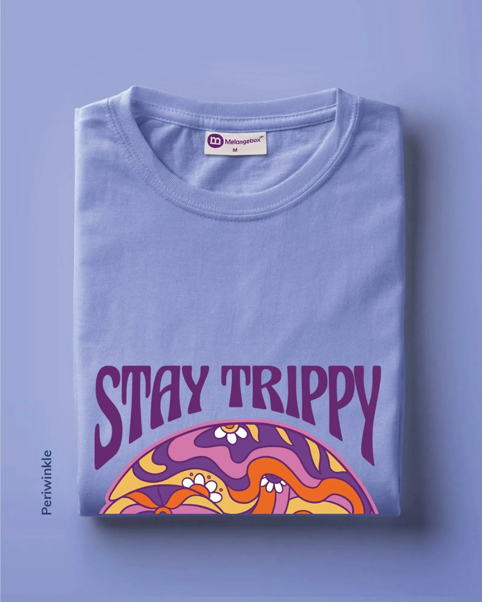 Hippie Trippy Crew Neck: Periwinkle