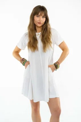 Hometown Favorite Tee Dress - Ivory