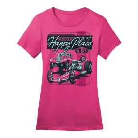 Ladies Track is My Happy Place T-Shirt