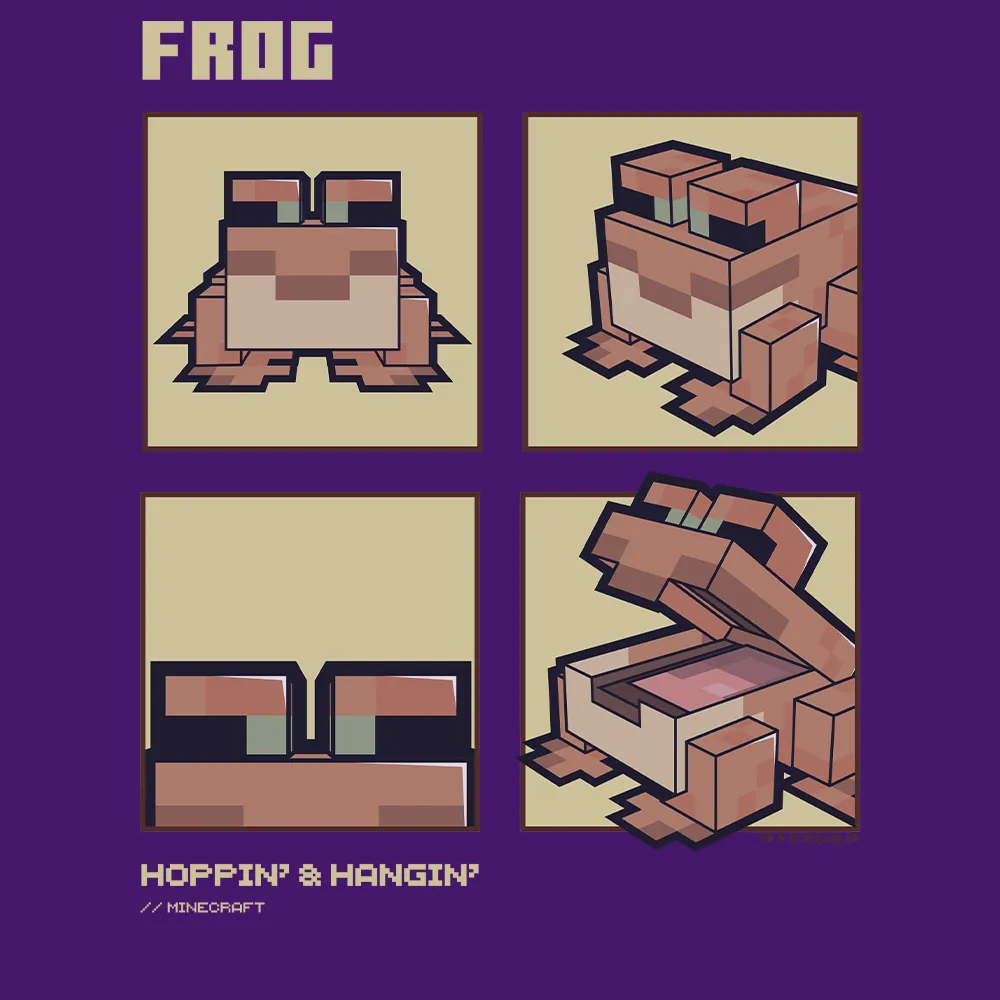 Minecraft Frog Hoppin and Hangin Kids Short Sleeve T-Shirt