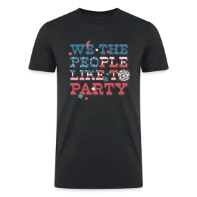 Patriotic Party Vibes: Tri-Blend Organic 4th of July Shirt with 'We the People Like to Party