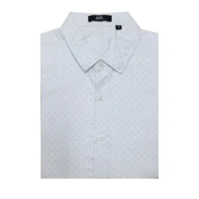 Patterned white 3/4-sleeve shirt 1093