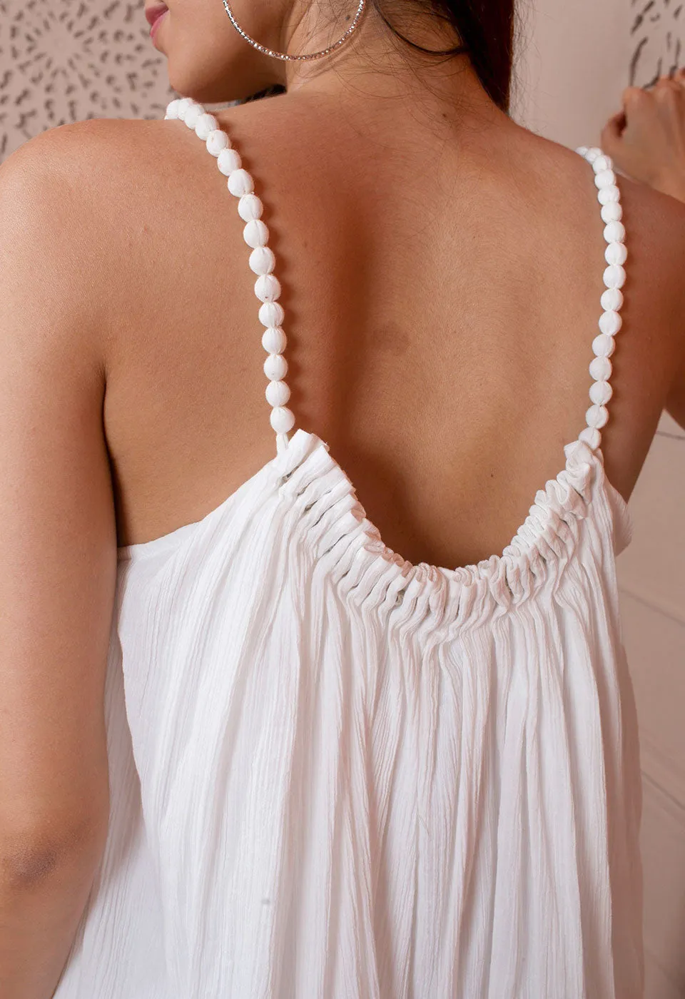 PEARLS ON A STRING MINI DRESS