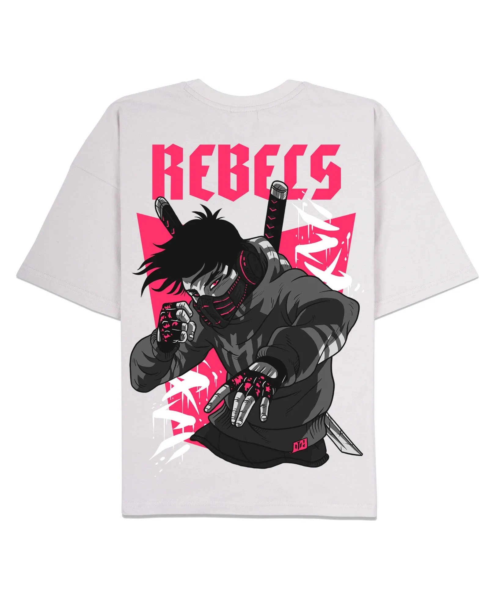 Rebels Drop Shoulder Crew Neck: Smoke Grey